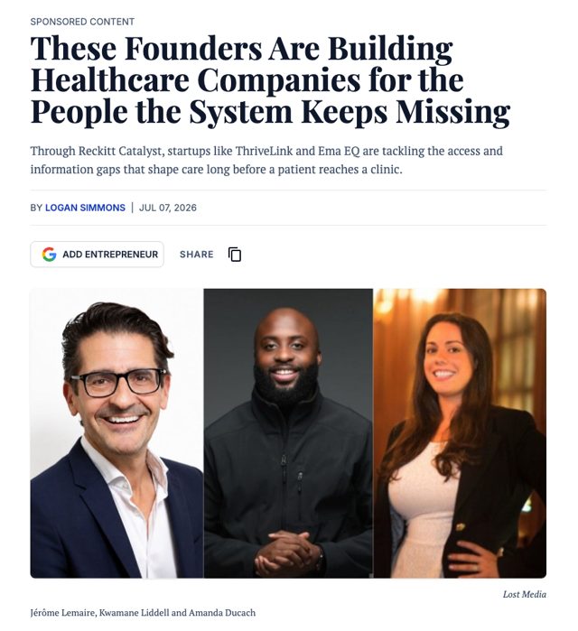 Entrepreneur: These Founders Are Building Healthcare Companies for the People the System Keeps Missing