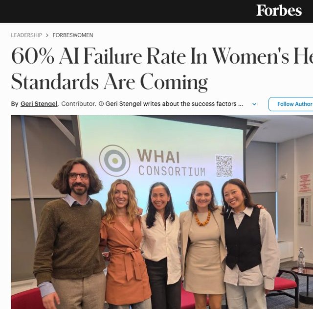 Forbes: 60% AI Failure Rate In Women's Health — Standards Are Coming